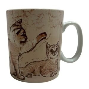 Pink Cat Kitten Konitz Seasons Autumn Coffee Cup Mug 2010 German 16 oz